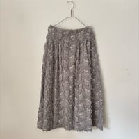 qiri  花野風 jacquard skirt・グレー