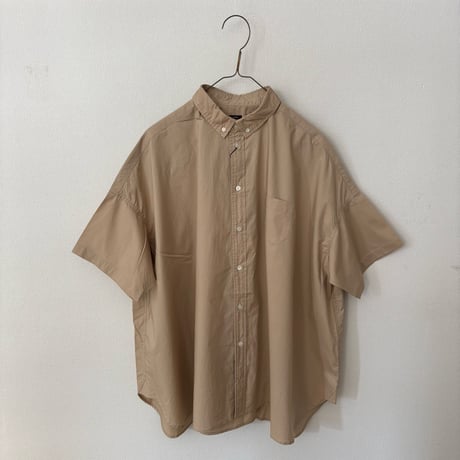 TISSU  ナチュラルタイプライター ボタンダウン半袖シャツ・サイズ1