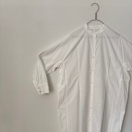 yuni コットンキャッチワッシャー タックシャツワンピース