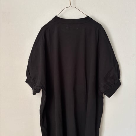 UNIVERSAL SEVEN  USAコットン リネンコンボスリーブワンピース