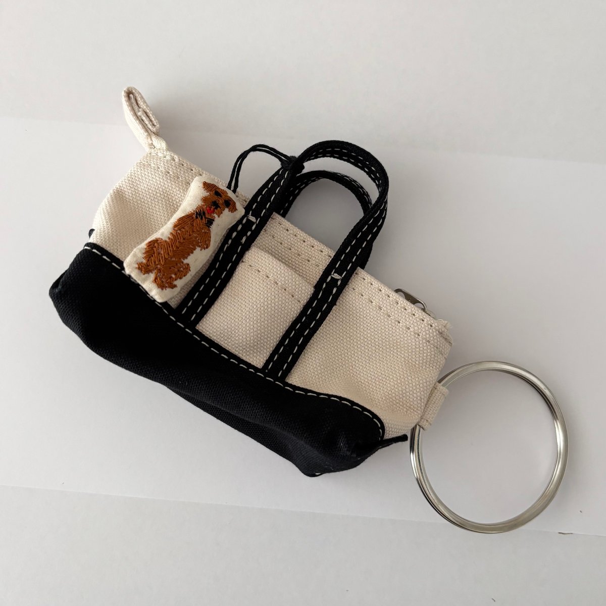 オールドマンズテーラー MINI MINI TOTE KEY RING・BLACK×DOGつ