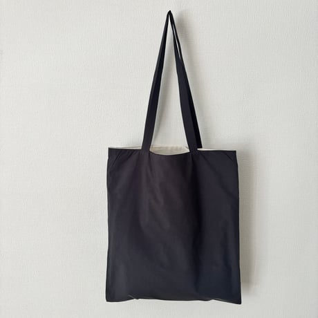 pot  and tea ブーケ刺繍トートバッグ・濃いグレー