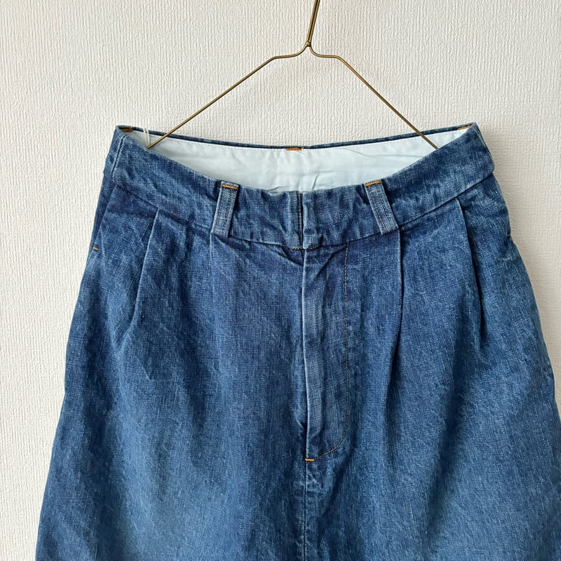 オールドマンズテーラー TUCK DENIM WIDE PANTS (VINTAGE LIK オールドマンズテーラー TUCK DENIM WIDE PANTS (VINTAGE LIK