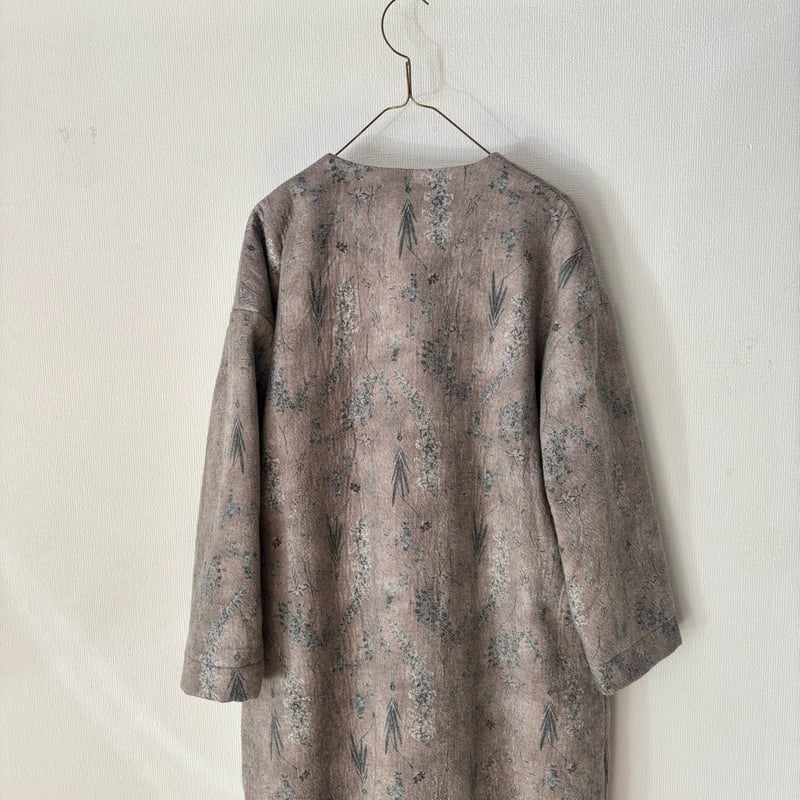 qiri old letter flowers coat | itonowa Life ON