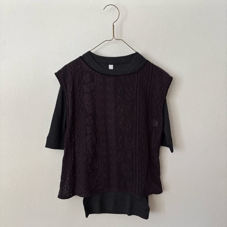 qiri   lasew ノースリーブ blouse
