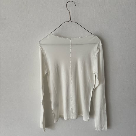 yuni 60/-強撚ストレッチフライス ボートネックプルオーバー