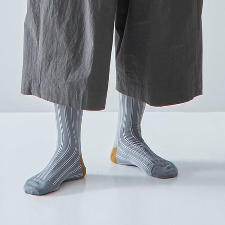 atelier naruse cotton~W stripe ~high socks