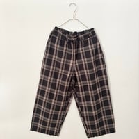 PARIS DE AOUNE  コットンチェック イージーワイドパンツ