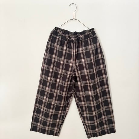 PARIS DE AOUNE  コットンチェック イージーワイドパンツ