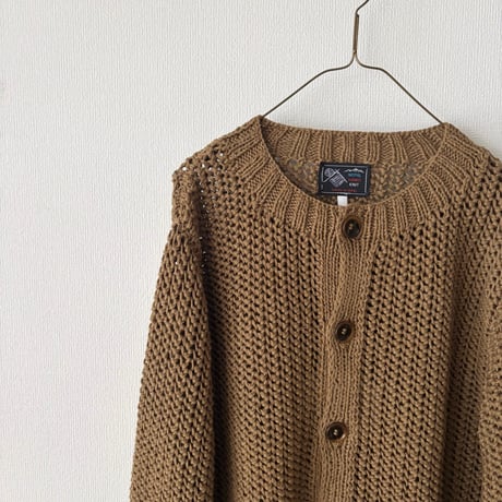 PARIS DE AOUNE   ネパール手編みKNIT クルーネックカーディガン