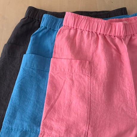 Hands of creation Linen 桐七炊き サイドポケット 8分丈パンツ