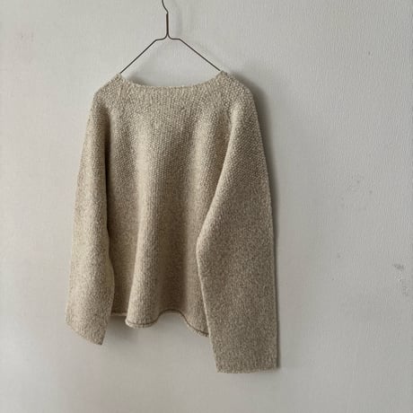 Hands of creation  スラブヤーンニット 5G針抜き クルーネックニットプルオーバー