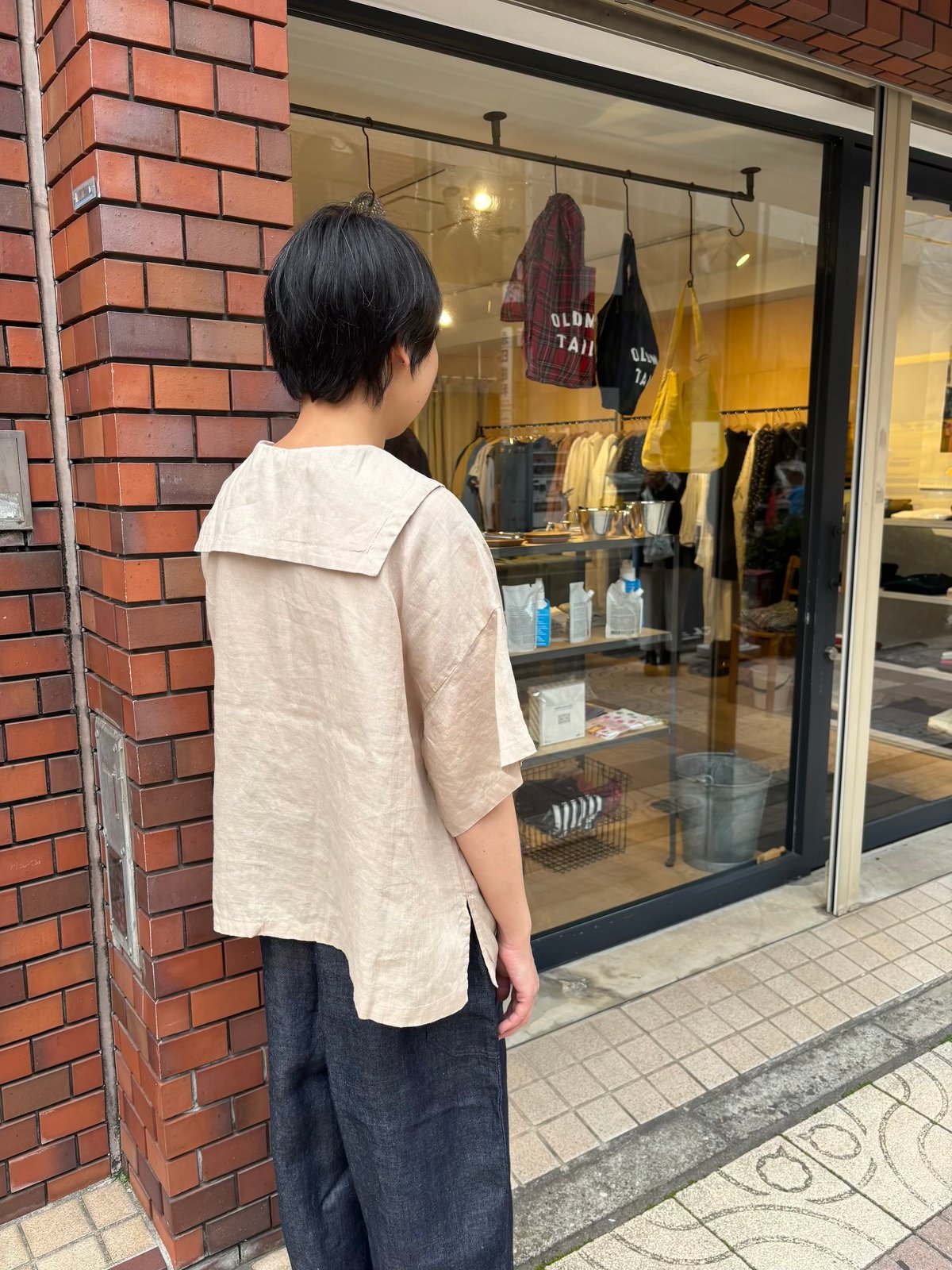 FOG LINEN WORK itonowa Life別注 フラットセーラーカラーブラウス