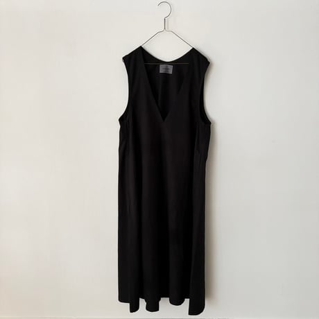 OUVERT 60/-ツイルF-COLD 深Vネックノースリーブワンピース