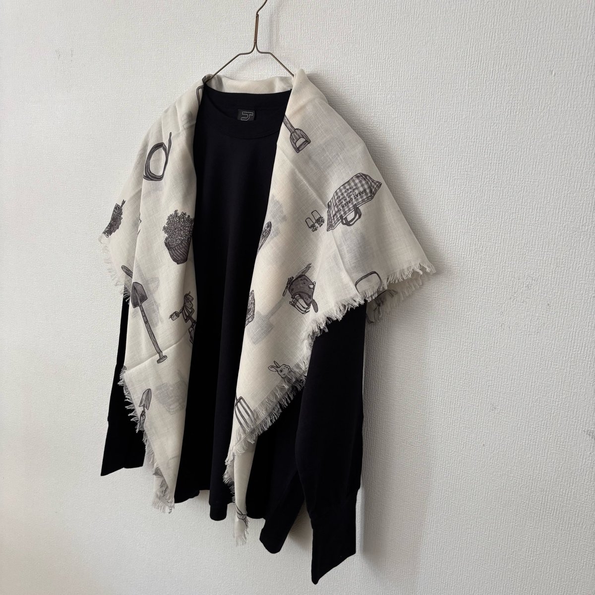 R&D.M.Co-☆GREAT GREEN THUMB GAUZE SHAWL R&D.M.Co- オールドマンズテーラー : GREAT GREEN THUMB GAUZE