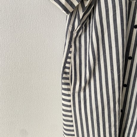 somewearclothing  コットンリネンストライプ シャツワンピース