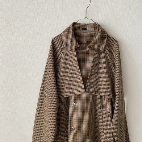 TISSU 先染めチェック HIGH DENSITY EFFORTLESS TRENCH