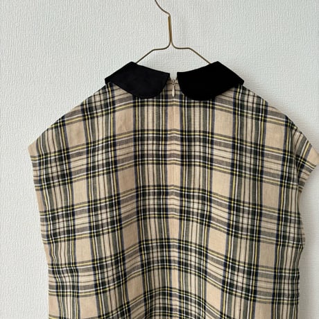 オールドマンズテーラー  ROUND COLLAR NO SLEEVE BLOUSE ・Flax Stewart