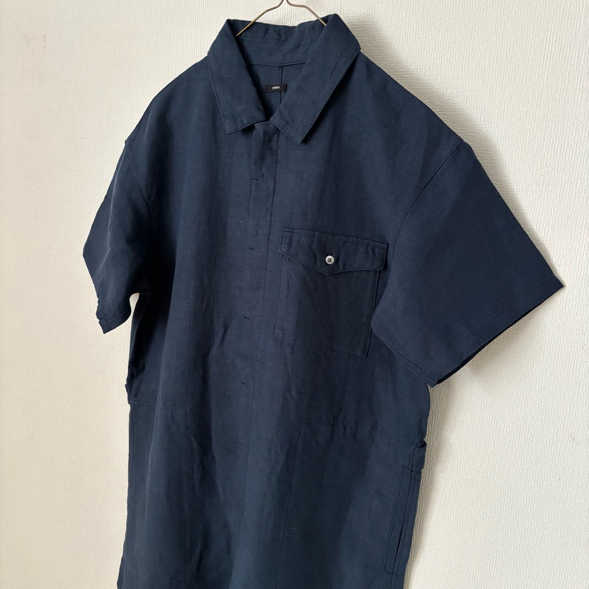 TISSU オリジナルフレンチリネン 半袖比翼オールインワン | itonowa