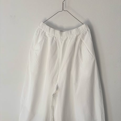 Hands of creation 強撚ポプリンSIL ダブルワッシャーキュロットパンツ