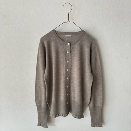 homspun 梳毛12G クルーネックカーディガン