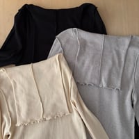 OUVERT スーピマ カシミヤテレコ サイドシームレス タートルネックプルオーバー