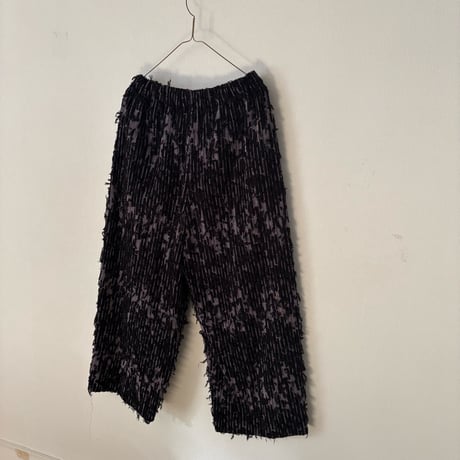 qiri   mineral gather wide pants ・クロ