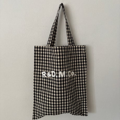 オールドマンズテーラー GINGHAM CHECK TOTE BAG・Black