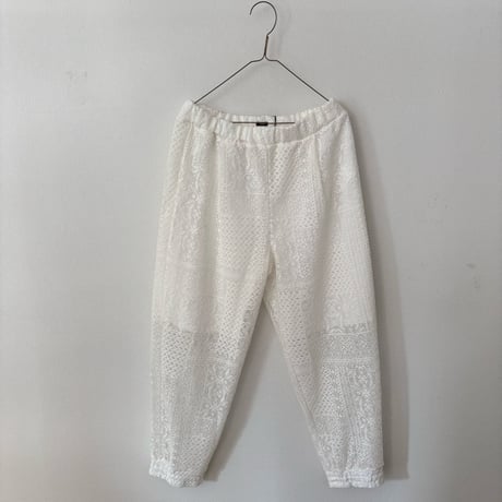 TISSU  パッチワークレース　ジョガーパンツ