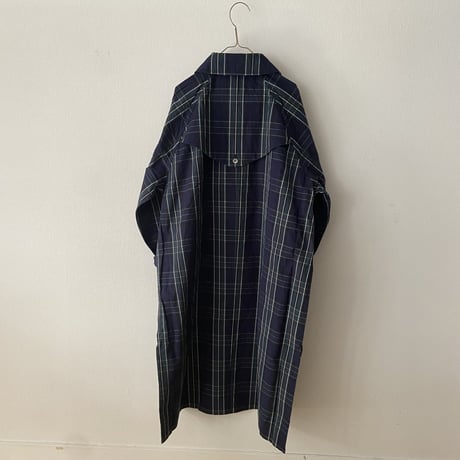 TISSU HIGH DENSITY EFFORTLESS TRENCH  ・ブラックウォッチ