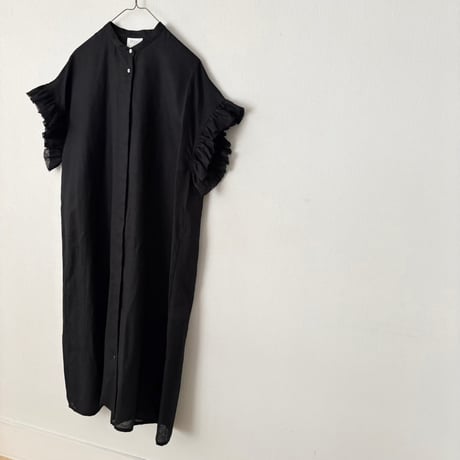 yuni 60/1 Linen gather sleeves ワンピース