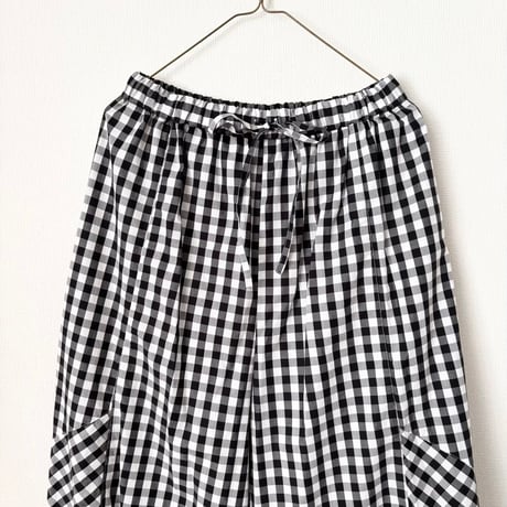 raha　 gingham check flare wide pants