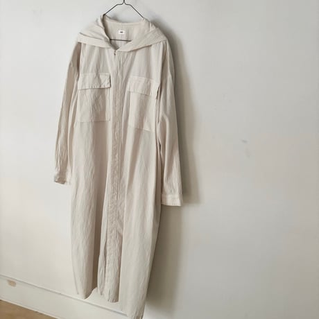 buoy buoy  強撚POPLIN 製品染 HOODIE DRESS