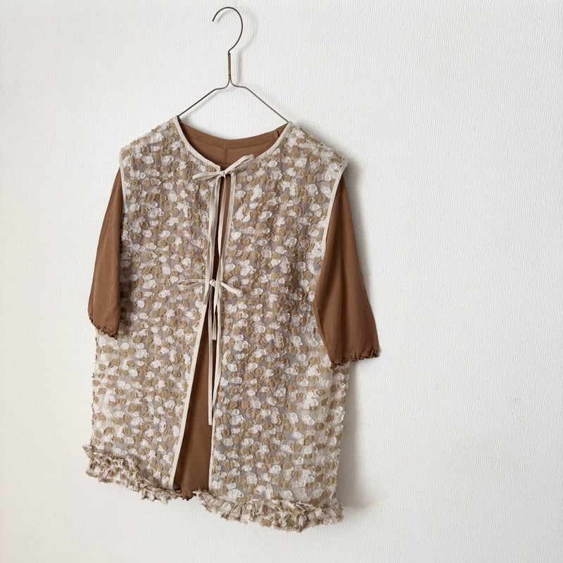 qiri 木漏れ日 back ribbon blouse・サンド | itonowa Li