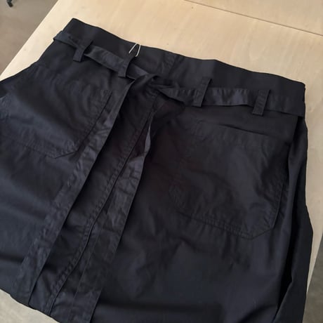 オールドマンズテーラー 　GARMENT DYE TWILL COTTON TIE STRING BOX SKIRT