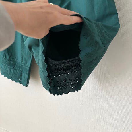 Hands of creation 40/-キャンブリック広巾刺繍 キュロットスカート