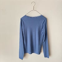 yuni 60/-強撚ストレッチフライス ボートネックプルオーバー