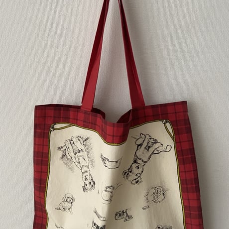 オールドマンズテーラー  SKETCH BOOK PANEL BAG    Dog Red