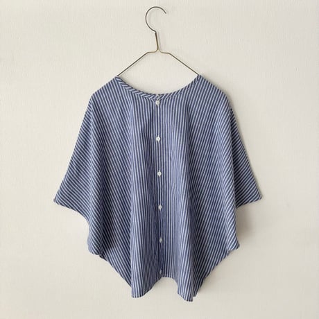 NATURAL LAUNDRY　綿麻ドビーストライプ 2wayシャツ