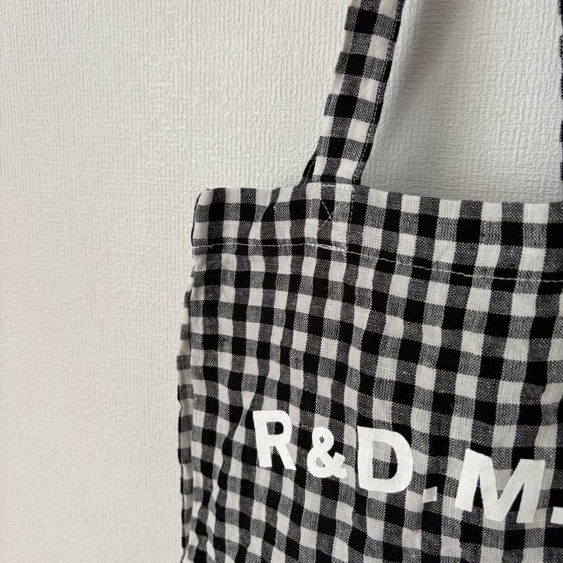 R&D.M.o-☆GINGHAM CHECK DRAWSTRING BAG2点 R&D.M.o-☆GINGHAM CHECK DRAWSTRING BAG2点 R&D.M(オールド