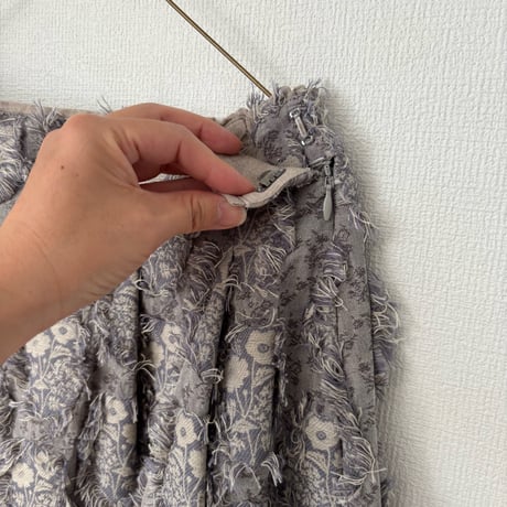 qiri  花野風 jacquard skirt・グレー