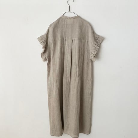 yuni 60/1 Linen gather sleeves ワンピース