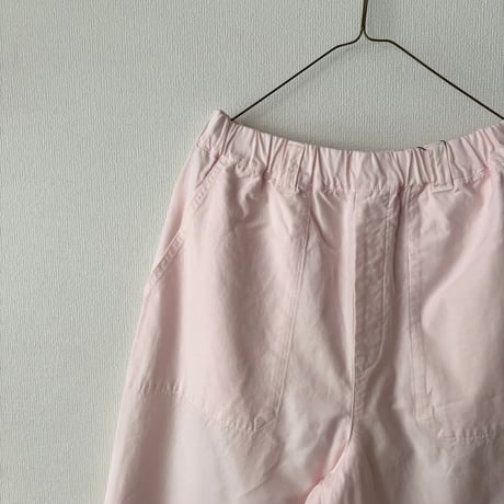 Hands of creation 綿麻バックサテン イージーワイドパンツ