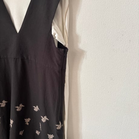 qiri 金木犀 embroidery ジャンパースカート