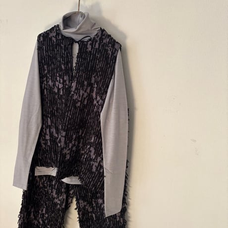 qiri   mineral gather wide pants ・クロ