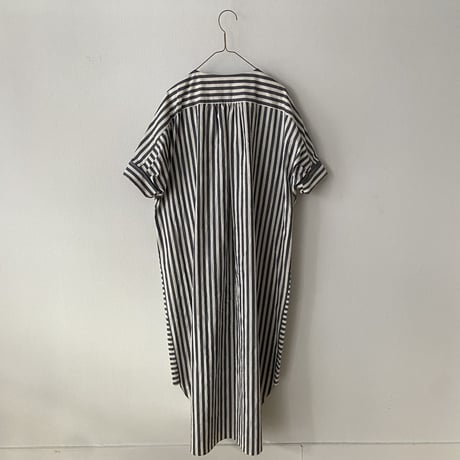 somewearclothing  コットンリネンストライプ シャツワンピース