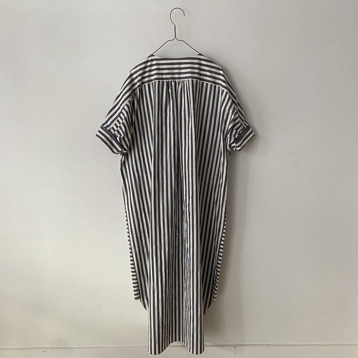 ネコ様♡美品♡René ストライプ 半袖シャツワンピース 34 fit=scale-down,w=1200