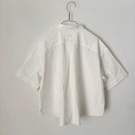 Hands of creation コットンリネン タイプライターファナージュ シンプル半袖シャツ