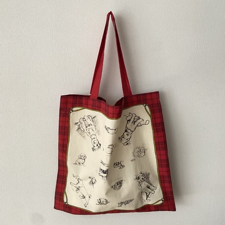 オールドマンズテーラー  SKETCH BOOK PANEL BAG    Dog Red