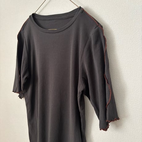qiri コットン強撚フライス 半袖カットソー